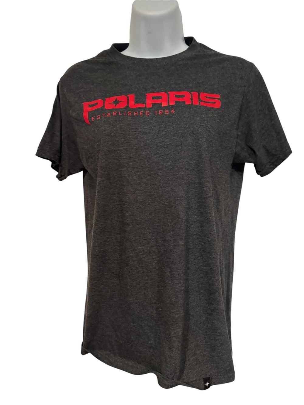 Polaris Men's Charcoal Short-Sleeve Tee with Red Logo